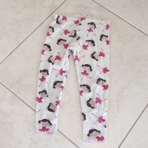 Ballerina pajama bottoms for little girls